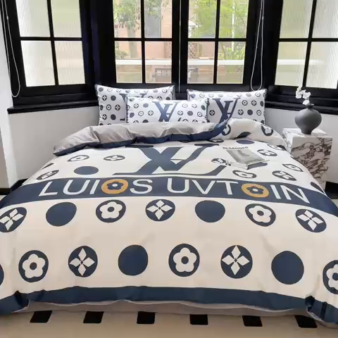 91家纺网 家纺一手货源 找家纺 色鬼布艺 2023新款水洗真丝轻奢四件套系列 路易