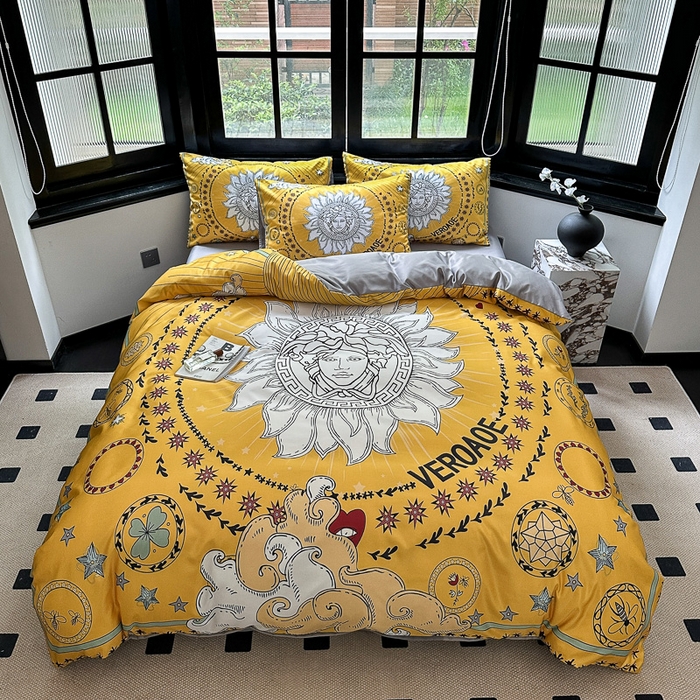 91家纺网 家纺一手货源 找家纺 色鬼布艺 2023新款水洗真丝轻奢四件套系列 美度