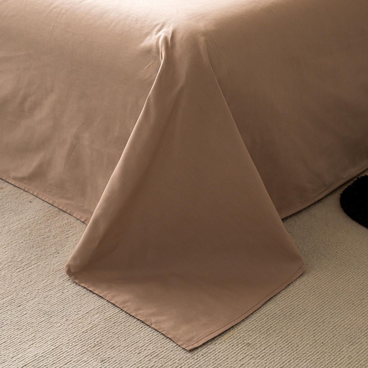 91家纺网 家纺一手货源 找家纺 琪格格2023新款60支长绒棉纯棉小方格单被套枕套四件套奶昔白+摩卡棕