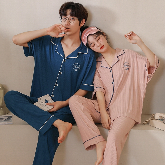 91家纺网 家纺一手货源 找家纺 （总）洛兰沙家居馆【只代发】【只代发】 2023新款夏季第7批开衫短袖长裤情侣休闲家居服套装2021-2031