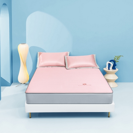 91家纺网 家纺一手货源 找家纺 （总）春晓2024新款加厚1800D凉感冰丝山茶花抗菌凉席