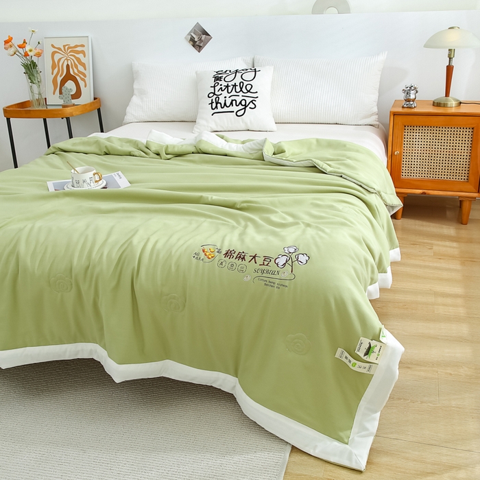 91家纺网 家纺一手货源 找家纺 （总）芯恋2025新款棉麻大豆夏被夏凉被