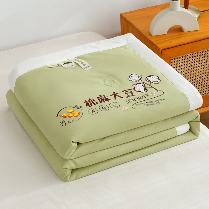 91家纺网 家纺一手货源 找家纺 （总）芯恋2025新款棉麻大豆夏被夏凉被