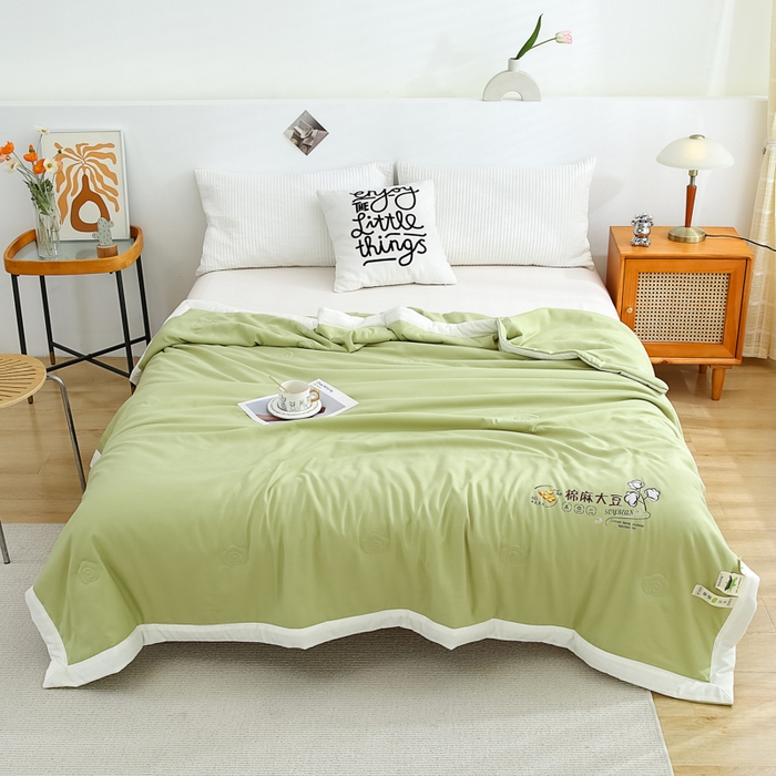 91家纺网 家纺一手货源 找家纺 （总）芯恋2025新款棉麻大豆夏被夏凉被