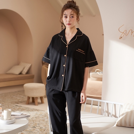 91家纺网 家纺一手货源 找家纺 （总）洛兰沙家居馆【只代发】【只代发】 2023新款夏季第7批开衫短袖长裤情侣休闲家居服套装2021-2031