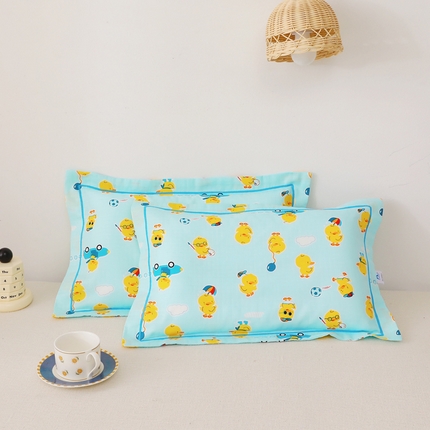 91家纺网 家纺一手货源 找家纺 （总）乐秀家纺 2023新款A类双层纱卡通印花儿童幼儿园枕套
