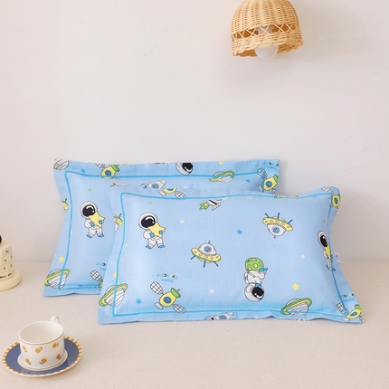 91家纺网 家纺一手货源 找家纺 （总）乐秀家纺 2023新款A类双层纱卡通印花儿童幼儿园枕套