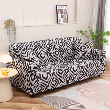 91家纺网 家纺一手货源 找家纺 （总）雅竹家纺 极简风印花沙发套系列：牛奶丝六