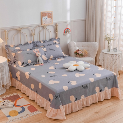 91家纺网 家纺一手货源 找家纺 （总）爱妮玖玖家纺 2023新款春夏单品花边床单-小蕾丝系列