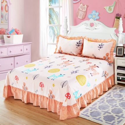 91家纺网 家纺一手货源 找家纺 （总）爱妮玖玖家纺 2023新款春夏单品花边床单-普款系列