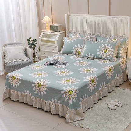 91家纺网 家纺一手货源 找家纺 （总）爱妮玖玖家纺 2023新款春夏单品花边床单-韩式系列