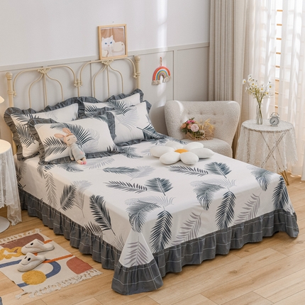 91家纺网 家纺一手货源 找家纺 （总）爱妮玖玖家纺 2023新款春夏单品花边床单-小蕾丝系列