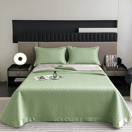 91家纺网 家纺一手货源 找家纺 （总）淼铭家纺 2025新款莱赛尔纯色绗缝床盖三件套