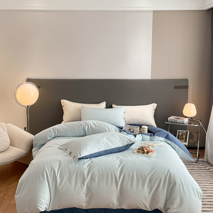 91家纺网 家纺一手货源 找家纺 (总) 三朵=全棉提花贡缎锻格四件套