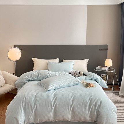 91家纺网 家纺一手货源 找家纺 (总) 三朵=全棉提花贡缎锻格四件套