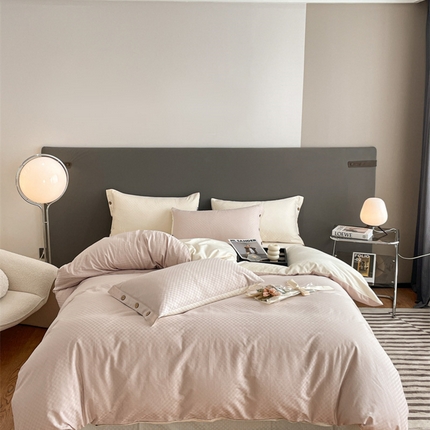 91家纺网 家纺一手货源 找家纺 (总) 三朵=全棉提花贡缎锻格四件套