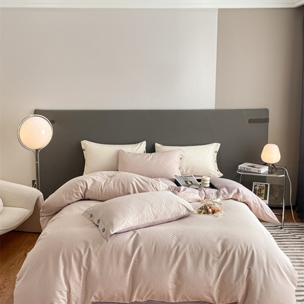 91家纺网 家纺一手货源 找家纺 (总) 三朵=全棉提花贡缎锻格四件套