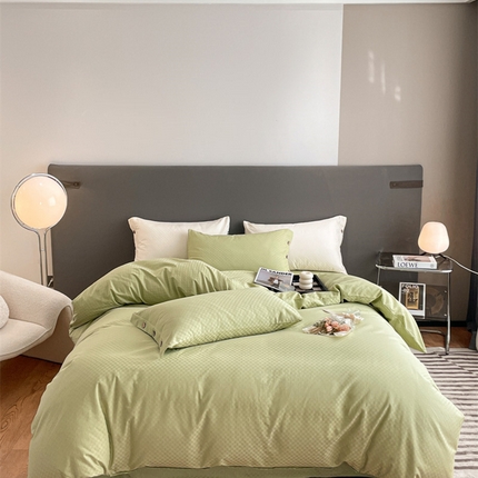 91家纺网 家纺一手货源 找家纺 (总) 三朵=全棉提花贡缎锻格四件套