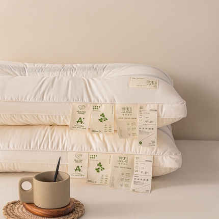 （总）麦肯锡2023新款A类原生态日式素棉护颈枕（草本枕）—风格一