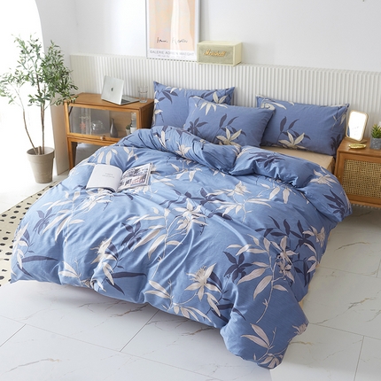 91家纺网 家纺一手货源 找家纺 （总）爱妮玖玖家纺 2023新款全棉春夏四件套直角床单-极简素印