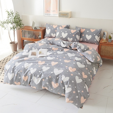 91家纺网 家纺一手货源 找家纺 （总）爱妮玖玖家纺 2023新款全棉春夏四件套直角床单-极简素印