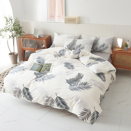91家纺网 家纺一手货源 找家纺 （总）爱妮玖玖家纺 2023新款全棉春夏四件套直角床单-极简素印