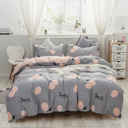 91家纺网 家纺一手货源 找家纺 （总）爱妮玖玖家纺 2025新款全棉春夏四件套直角床单-夏风系列