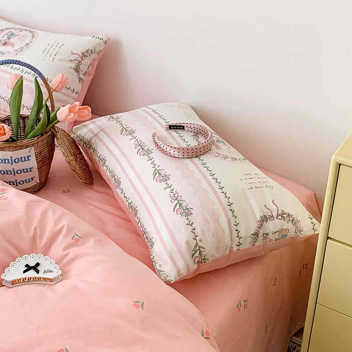 91家纺网 家纺一手货源 找家纺 （总）昔可家纺 2023新款全棉怦然心动小花系列四件套