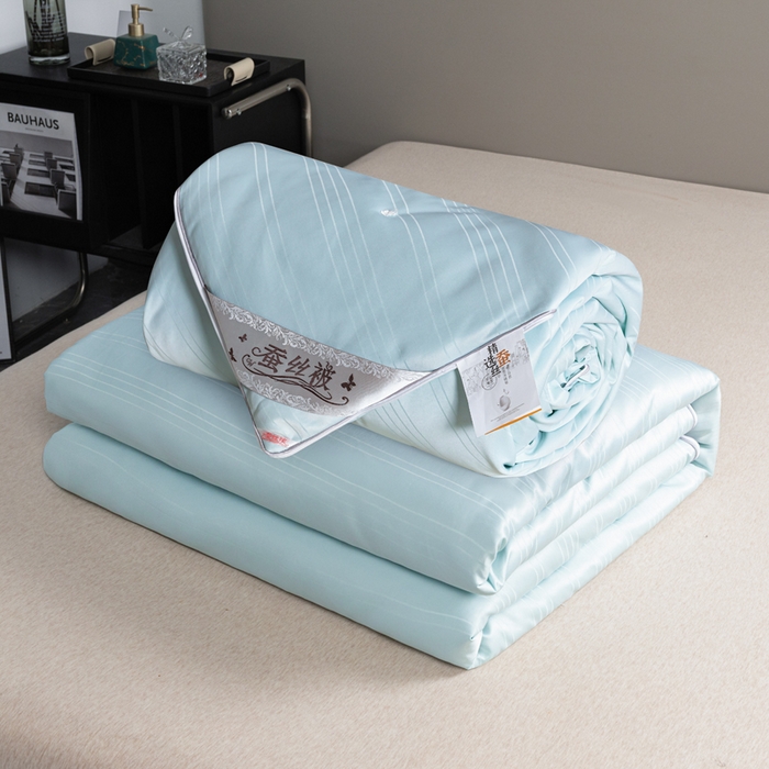 91家纺网 家纺一手货源 找家纺 总 恒鑫家纺2025新款纯色全棉春秋被夏被加厚冬被蚕丝被拉链款 子母被