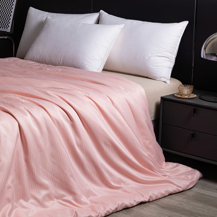 91家纺网 家纺一手货源 找家纺 恒鑫 2025新款纯色全棉蚕丝被春秋被 夏被 加厚冬被拉链子母被 玉色