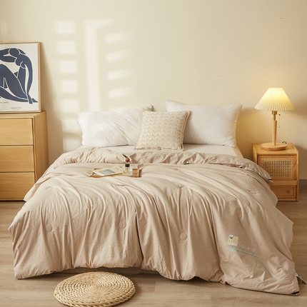 91家纺网 家纺一手货源 找家纺 （总）花言狐语 2025新款A类华夫格水洗棉100%新疆棉花夏被