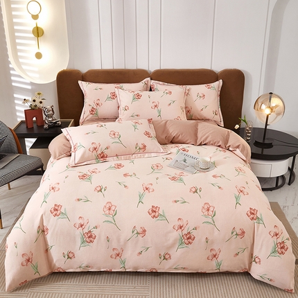 91家纺网 家纺一手货源 找家纺 （总）雲归梦 2023新款全棉AB版加厚四件套