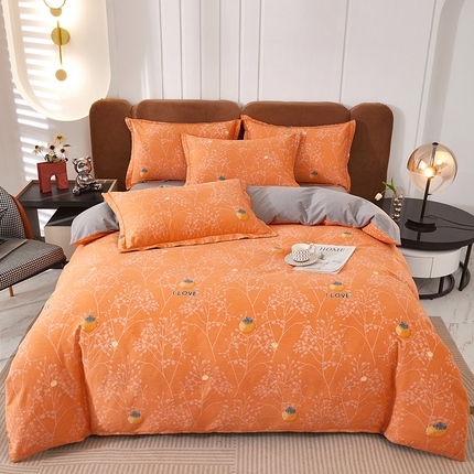 91家纺网 家纺一手货源 找家纺 （总）雲归梦 2023新款全棉AB版加厚四件套