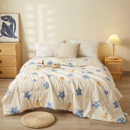 91家纺网 家纺一手货源 找家纺 （总）花言狐语 2025新款A类华夫格水洗棉100%新疆棉花夏被