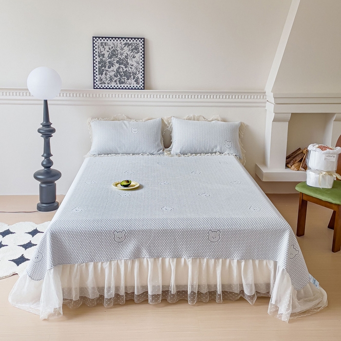 91家纺网 家纺一手货源 找家纺 （总）千朵 2023新款凉感丝冰豆豆凉席