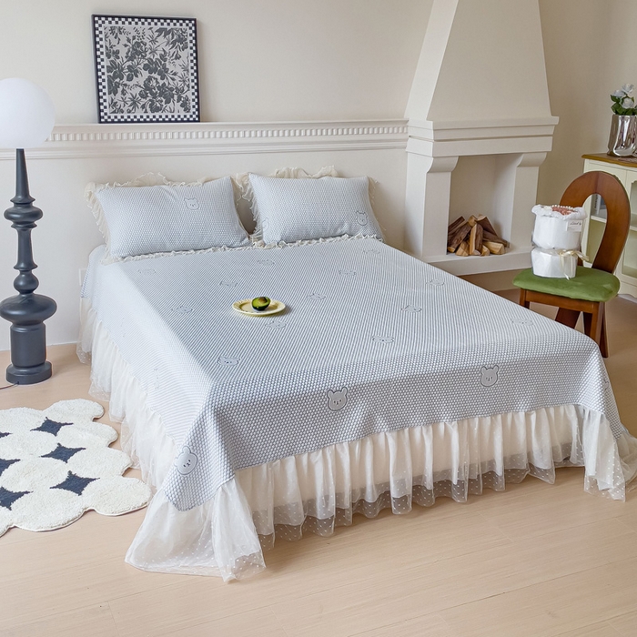 91家纺网 家纺一手货源 找家纺 （总）千朵 2023新款凉感丝冰豆豆凉席