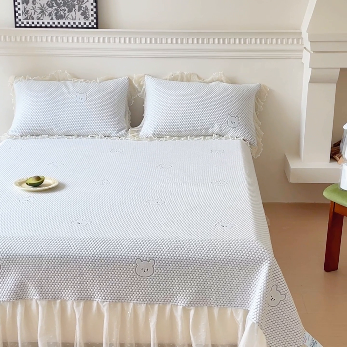 91家纺网 家纺一手货源 找家纺 （总）千朵 2023新款凉感丝冰豆豆凉席