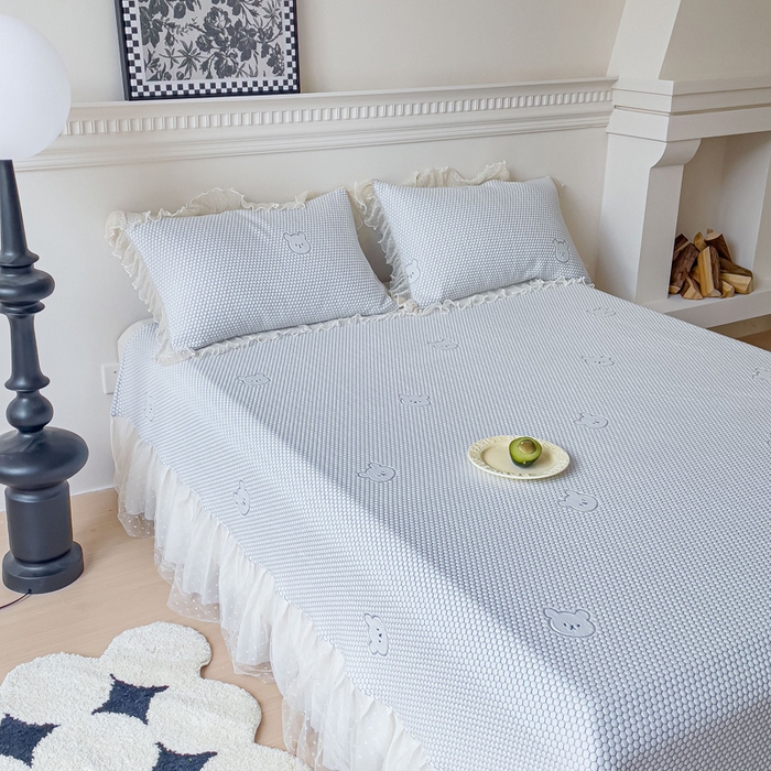 91家纺网 家纺一手货源 找家纺 （总）千朵 2023新款凉感丝冰豆豆凉席