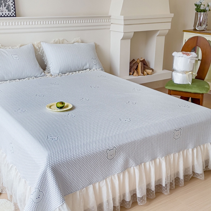 91家纺网 家纺一手货源 找家纺 （总）千朵 2023新款凉感丝冰豆豆凉席