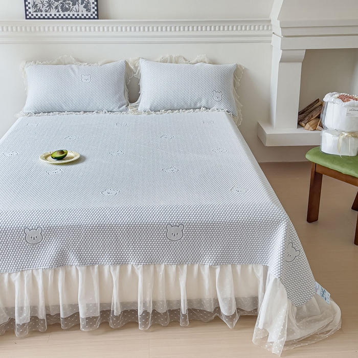 91家纺网 家纺一手货源 找家纺 （总）千朵 2023新款凉感丝冰豆豆凉席