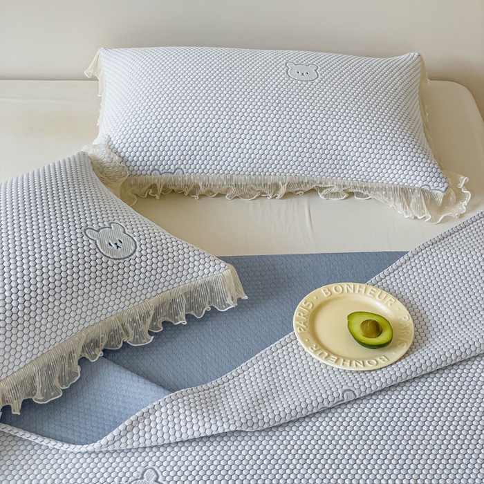 91家纺网 家纺一手货源 找家纺 （总）千朵 2023新款凉感丝冰豆豆凉席