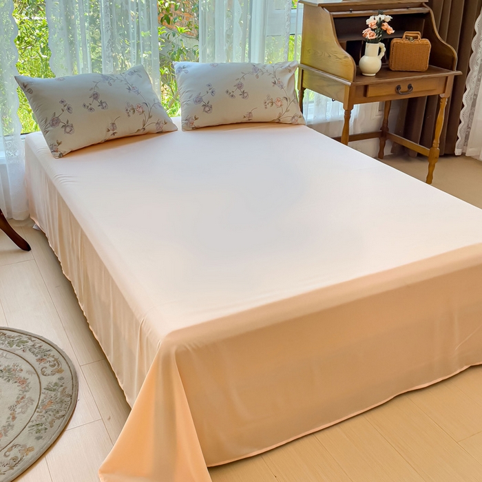 91家纺网 家纺一手货源 找家纺 千朵 2023新款冰激凌莱赛尔纤维系列夏被四件套 花之韵