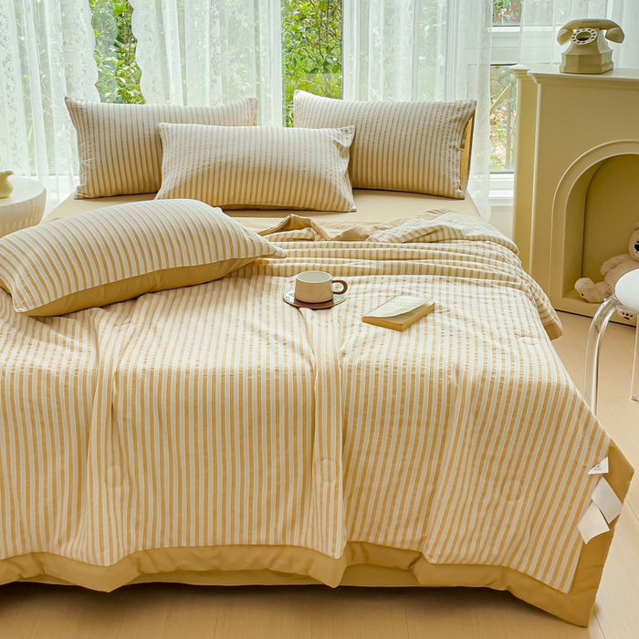 91家纺网 家纺一手货源 找家纺 （总）千朵 2023新款A类全棉色织水洗棉夏被