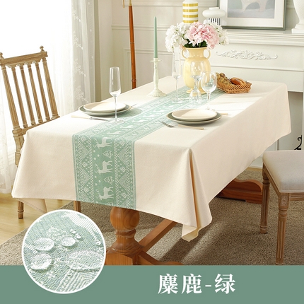91家纺网 家纺一手货源 找家纺 （总）南通大梧纺织 2023新款防水棉麻北欧直边系列桌布