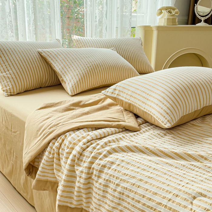 91家纺网 家纺一手货源 找家纺 （总）千朵 2023新款A类全棉色织水洗棉夏被