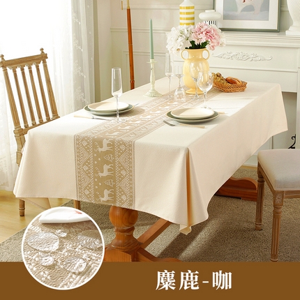 91家纺网 家纺一手货源 找家纺 （总）南通大梧纺织 2023新款防水棉麻北欧直边系列桌布