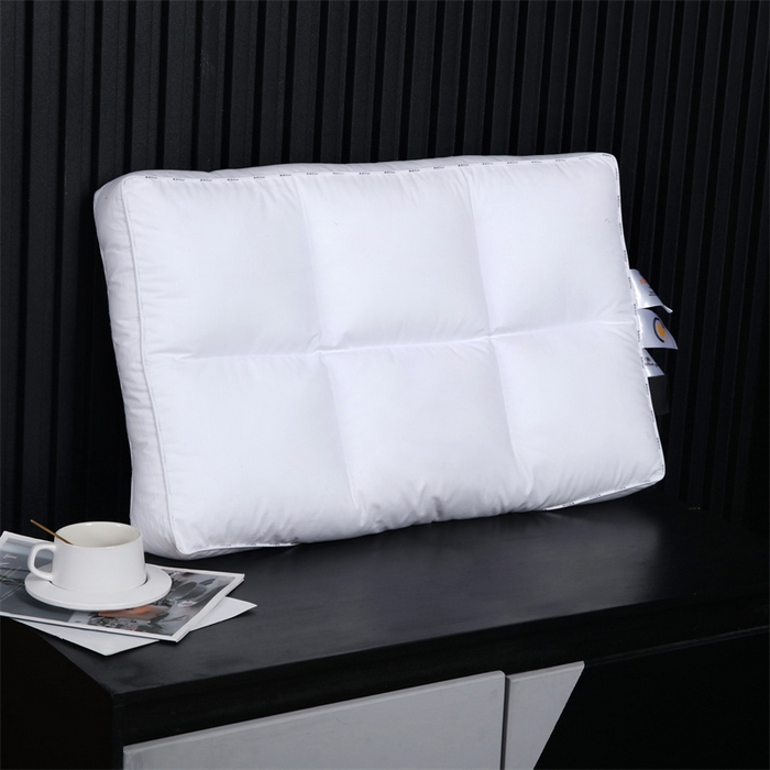 91家纺网 家纺一手货源 找家纺 （总）糖果枕芯 2023新款全棉酒店六分区三防枕芯宾馆民宿专用 48*74cm