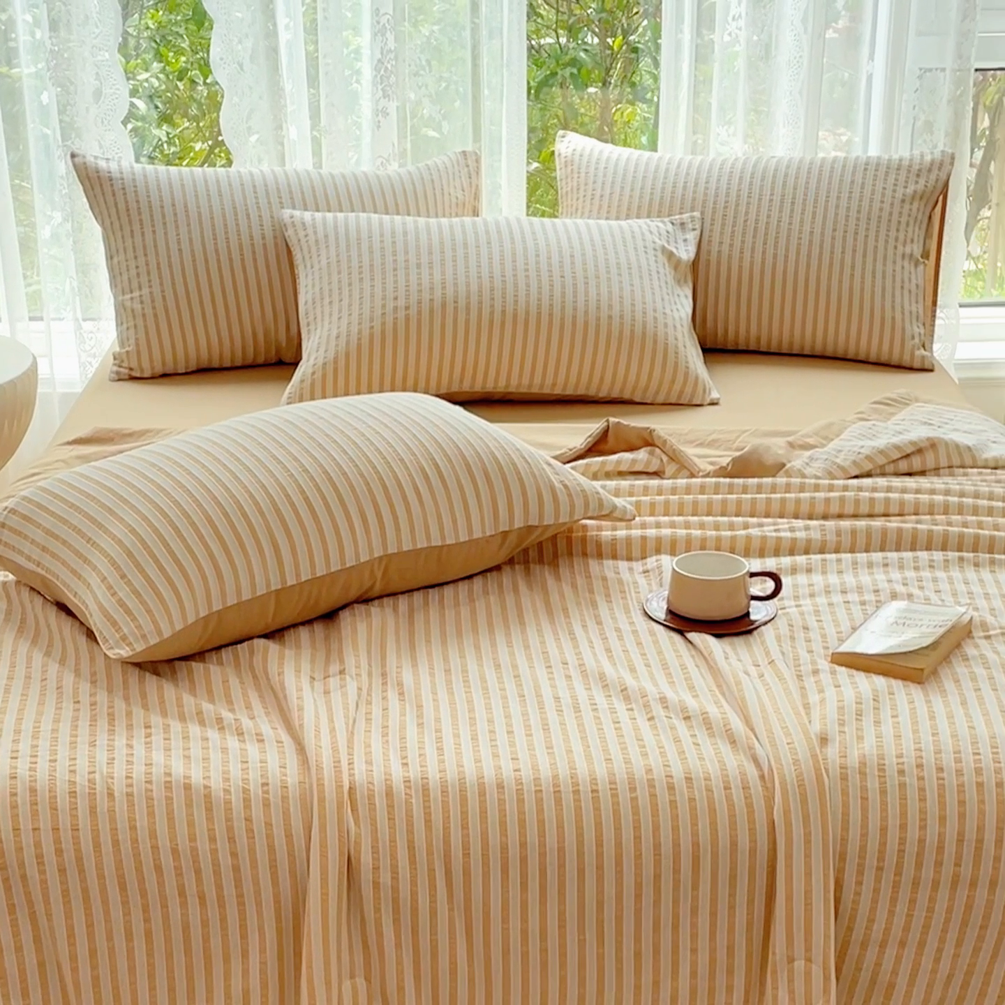 91家纺网 家纺一手货源 找家纺 （总）千朵 2023新款A类全棉色织水洗棉夏被