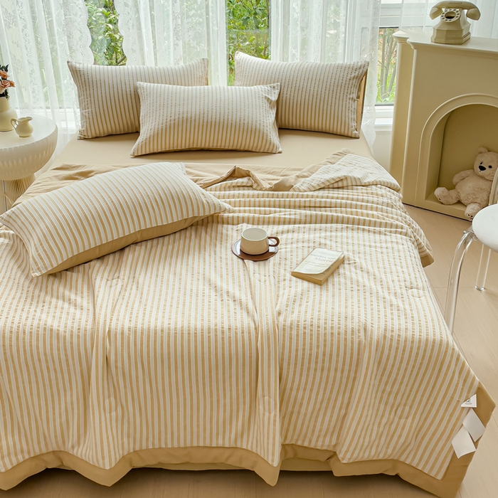 91家纺网 家纺一手货源 找家纺 （总）千朵 2023新款A类全棉色织水洗棉夏被