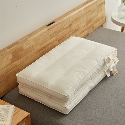 91家纺网 家纺一手货源 找家纺 乐可 2023新款A类全棉蚕咝枕 A类全棉蚕咝枕-成人中枕【一对装】